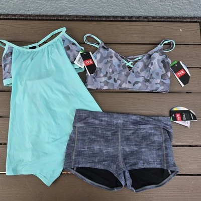 Pantalones Cortos TYR Mujer Lavare 2 N 1 Tank & Brooke Bralet y Chorro de Arena Niño Talla M NUEVO  Foto 1 de 4