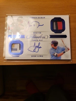 Josh Lowe Jarren Duran 2022 Panini Flawless Dual Auto Patch /15 - Image 1 of 4