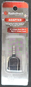 3.5mm Male to Dual 3.5mm Female Adapter Audio Splitter Connector Converter - Picture 1 of 6