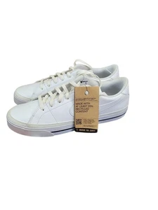 Scarpe Nike uomo Court Legacy taglia 12 bianco/nero sneakers DH3162-101 nuove senza scatola - Foto 1 di 5