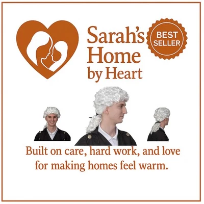 George Washington Peluca Colonial Blanca Goma Cola de Caballo Disfraz Accesorio Foto 1 de 4