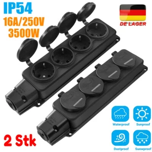 Außensteckdose Outdoor Steckdose Gartensteckdose Wasserdicht 250V Aufputz IP54 - Bild 1 von 14