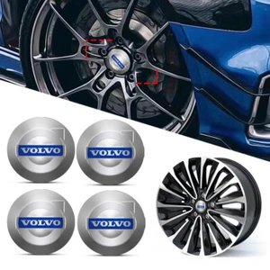 4Pcs 56mm Car Wheel Center Hub Cap Badge Emblem Decal Wheel Sticker For Volvo - Picture 1 of 11