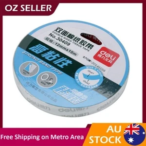 Deli Double Side Taps Mounting Tape Multipurpose 10m Scrapbooking Craft 2 Rolls - Picture 1 of 11