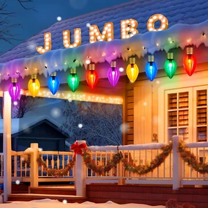 2 Pack Outdoor Christmas Decorations - Jumbo Xmas String Lights or Pathway Marke - Picture 1 of 7