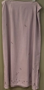 David Dart Sport Tencel & Rayon Lavender Floral Print Side Slits Skirt Size XL - Picture 1 of 5