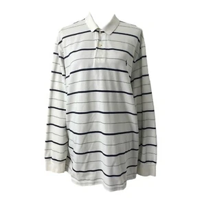 Polo Ralph Lauren Poloshirt Herren Gr. XL weiß gestreift Baumwolle langarm - Bild 1 von 11