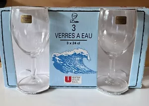 "Juego de 3 copas de vino Luminarc Verrerie D'Arques Francia transparentes de 6"" L@@K nuevas en caja" - Imagen 1 de 4