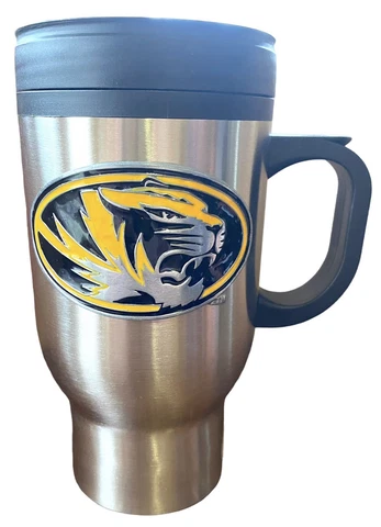 Missouri Tigers Stainless Steel 16oz Travel Mug by Great American Products-New Cover