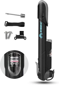 INBIKE Bicycle Pump Mini Bike Pump Pressure Gauge & 120PSI Portable Lightweight - Picture 1 of 6