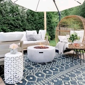 Nord Moroccan Tribal IndoorOutdoor Blue Flatweave Rug 2'3" x 7'3" Runner - Picture 1 of 11