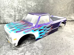 CUSTOM PAINTED RC TRUCK BODY ARRMA KRATON 6S TRAXXAS E-REVO T/E MAXX CHEVY C-10 - Picture 1 of 2