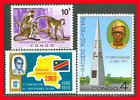 Timbres-poste belges Congo Scott 663, 731 & 735, comme neuf et neuf neuf neuf dans leur emballage !! BC370