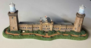USED Danbury Mint Lighthouse Twin Lights Navesink Highlands NJ SOME DAMAGE - Picture 1 of 19
