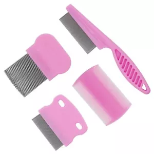 4Pcs Cat Dog Flea Comb, Pet Tear Stain Remover Comb Set Pet Dog Cat Grooming Com - Picture 1 of 6