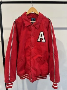 Vintage Delf Cold Collection Red Canvas Varsity Jacket Atlanta Heavy Lined 3XL - Bild 1 von 11