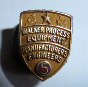 Pin de premio de 5 años EQUIPO DE PROCESO CAMINANTE ingenieros fabricantes relleno de oro de 10K - Imagen 1 de 2