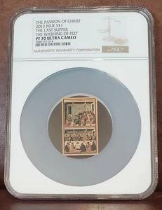 2012 NGC PF 70 Ultra Cameo NIUE $1 "PASSION OF THE CHRIST" 1 of 14 Coins - Picture 1 of 6