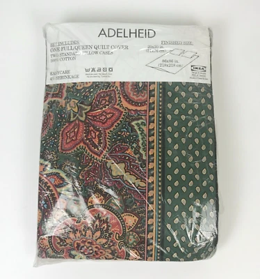 Ikea Adelheid Full Queen Quilt Cover Duvet Cover with 2 Standard Pillowcases - Image 1 of 4