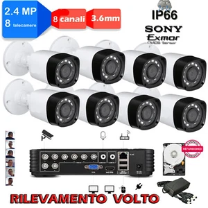 KIT VIDEOÜBERWACHUNG DVR 8 Kanäle 5MPX + 8 SONY AHD 2400MPX +HD - Bild 1 von 3