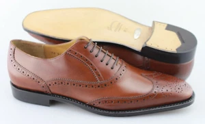 Men's SALVATORE FERRAGAMO 'Torrent Tramezza' Brown Leather Oxfords Size US 8 - D - Picture 1 of 6