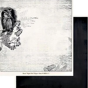 My Mind's Eye, Meadowlark Dusk, Night Owl, 2 x 12" Cardstock, Solid Black - Picture 1 of 2