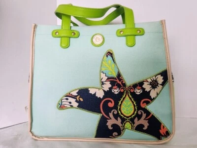 Bolso de Playa Amelia de Spartina 449 Estrella de Mar con Dos Bolsillos Laterales Lima Claro Gr Foto 1 de 4