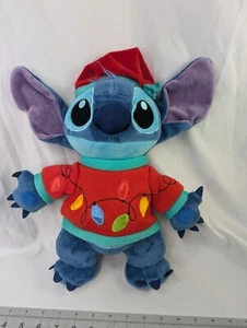 Disney Lilo Stitch Plush Light Up Christmas Sweater 14 Inch Stuffed Animal Toy - Imagen 1 de 9