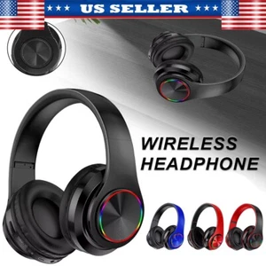 Foldable Wired/Wireless Bluetooth Headsets Computer Business Headsets w/Mic - Picture 1 of 23