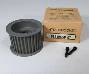 Piñón de accionamiento de alto par (HTD) TB Wood's P32-8M-50-QT diámetro de stock áspero - Imagen 1 de 8