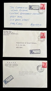 1963-1967 Hong Kong Covers QEII Post Offices: Sheungwan Superb Registered Trio - Picture 1 of 2