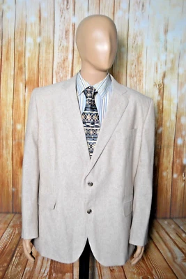 Abrigo deportivo Stafford para hombre beige lino mezcla de algodón 2 botones delanteros talla 48R Foto 1 de 4