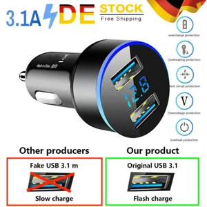 Nuovo accendisigari 2 caricabatterie auto auto USB con voltmetro LED per cellulare â
- Foto 1 di 10