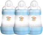 MAM Easy Start Samosterylizująca butelka antykolkowa dla niemowląt 3 3 x 160 ml, niebieska