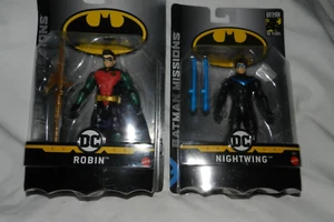 Batman Missions Nightwing  & Robin Action Figures  Mattel 2018 DC NIP - Picture 1 of 11