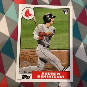 ANDREW BENINTENDI #63 RED SOX RC 13/49 made 2017 Topps 1987 30th Anniversary 5x7 - Picture 1 of 2