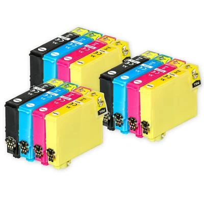 12 Tintenpatronen (Set) für Epson Workforce WF-2520NF, WF-2630WF, WF-2750DWF - Bild 1 von 4