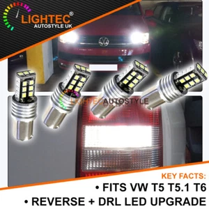 VW TRANSPORTER T5 T5.1 T6 HIGH POWER CANBUS BA15S WHITE LED REVERSE DRL BULBS - Picture 1 of 7
