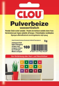 Clou Beize wasserlöslich mahagoni hell nr.169 Holzschutz Pulverbeize 5g - Bild 1 von 1