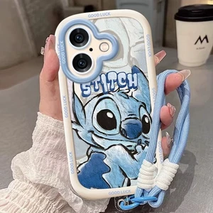 Preciosa funda de teléfono con puntada linda para Apple iPhone16 15 14 cubierta carcasa a prueba de golpes - Imagen 1 de 8