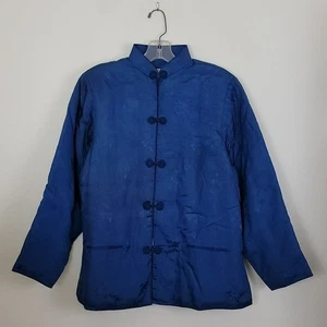 Giacca cinese blu navy fiori di prugna (più piccola dell'etichetta XL) 8 - Foto 1 di 9