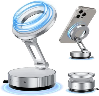 Supporto Telefono Auto Porta Cellulare Magnetico Forte Regolabile 360° Dashboard - Immagine 1 di 4