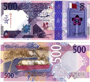 2022 Qatar  Banknote 500 Riyal  UNC  P38b - Picture 1 of 3