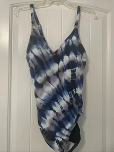 Aqua grün Bademode Einteiler Badeanzug Größe Large verstellbar Spaghettiträger - Bild 1 von 3