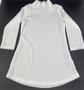 RZ by Rachel Zoe Sweater Dress Girls SZ 2T White Mock Neck Long Sleeves Pullover - Picture 1 of 9