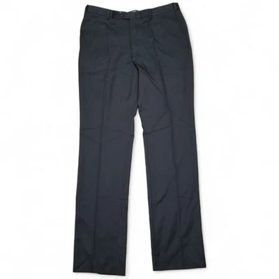 Berle Pants Mens 42 Dress Slacks Black Stain Resistant Microfiber Unhemmed - Image 1 of 4