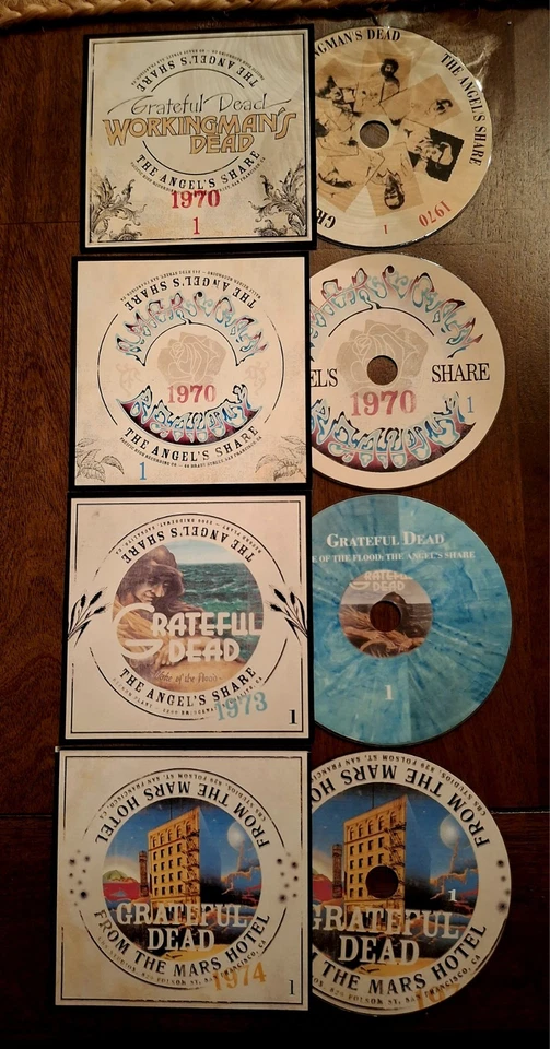 GRATEFUL DEAD ANGEL SHARE'S WORKINGMANS, AMERICAN BEAUTY, WAKE, MARS  8 CD'S  - Image 1 of 1