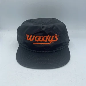 Woody's Hat Adjustable Strapback Cap Black Orange Woody's Wear - Picture 1 of 7