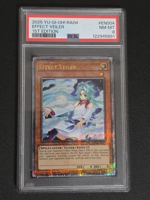 Effect Veiler (New Art) (Quarter Century Secret Rare) RA04-EN004 PSA 8 - Image 1 of 2