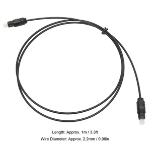 Optical Fiber Transmission Cable PVC 1m Optical Cord For Home Theater NEW - Afbeelding 1 van 12